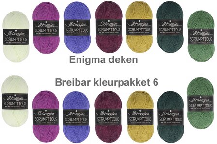 Enigma deken Breibar kleurenpakket 6 van Scheepjes Scrumptious  voor de Crochet Along van Esther Dijkstra