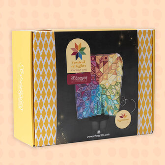 Scheepjes CAL 2024 Festival of Lights blanket - Organicon kit, incl 3 kaarten en een Scheepjes mok.