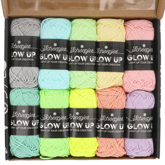 Scheepjes Glow Up colour pack 10 x 25 gram bolletjes