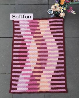 Crochet In My DNA MAL compleet garen pakket van Scheepjes Softfun Rose groot formaat