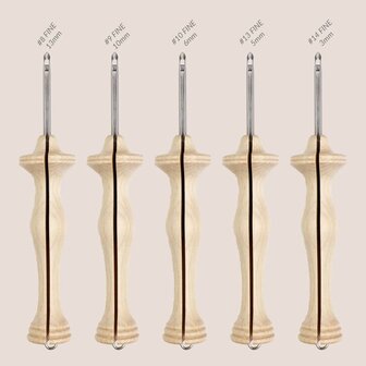 Oxford Punchnaald fine Natural Wood maat 9