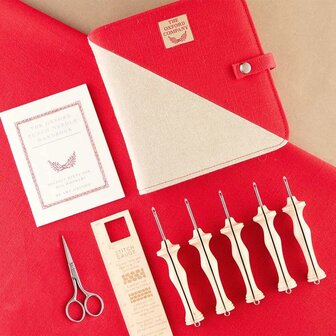 Oxford Punchnaald set van 5 fine Natural Wood punchnaalden maat 8-14 
