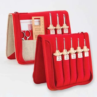 Oxford Punchnaald set vab 5 fine-regular en 3 Natural punchnaalden Wood maat 8-14 