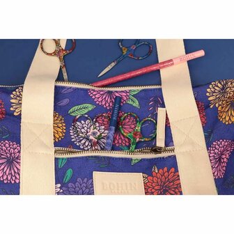 Bohin Projecttas Blossom 45x22cm blauw