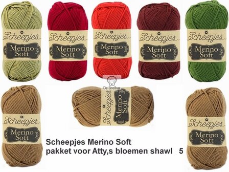 Atty,s bloemenshawl Merino Soft Scheepjes herfst 5