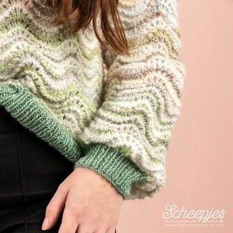 Masha Sweater normale lengte van Scheepjes Stone Washed Minerals garen pakket + gratis patroon