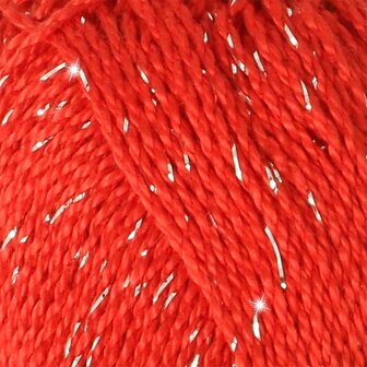Scheepjes Catona Shine - 115-S Hot Red - Silver