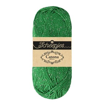Scheepjes Catona Shine -Scheepjes - 515-S Emerald - Silver