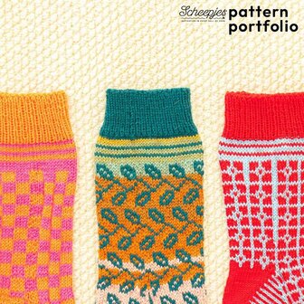 Scheepjes Pattern Portfolio Arcadia&nbsp;verschillende jacquard gebreide sokken