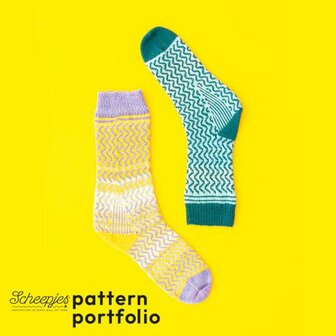 Lavender Zigzag Socks Scheepje Arcadia garenkit