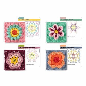 Mix &amp; Match granny squares - bloemen - C. Montgomerie