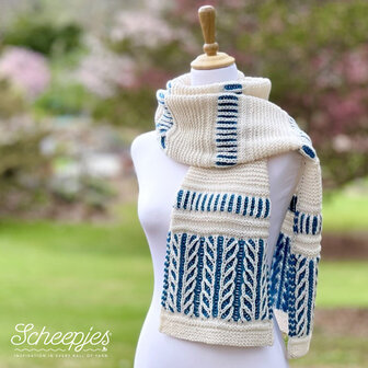 Among the Leaves Scarf Woolwise‑versie garen pakket