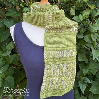 Among the Leaves Scarf Scrumptious‑versie garen pakket