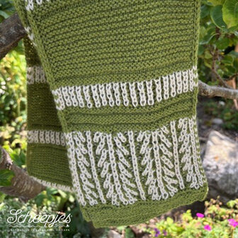 Among the Leaves Scarf Scrumptious‑versie garen pakket