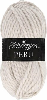 Scheepjes Peru licht beige 010 van 20% alpacawol en 80% acryl.