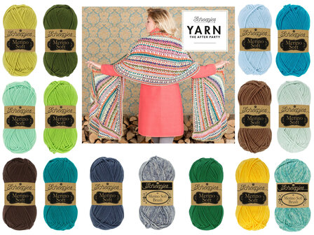 Scheepjes Wrapket Scarf Breibar pakket 3 Scheepjes Merino Soft + gratis patroon