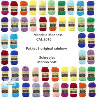 Mandala Madness CAL kit in Scheepjes Merino Soft rainbow