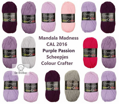 Mandala Madness Purple passion Scheepjes Colourcrafter CAL origineel