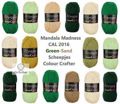 Mandala Madness Green - Sand Scheepjes Colourcrafter CAL