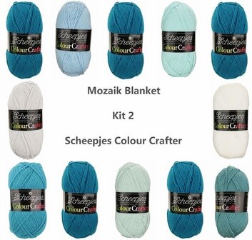 Moza&iuml;ek deken kit 2 Colour crafter Scheepjes