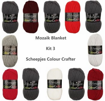 Moza&iuml;ek deken kit 3 Colour crafter Scheepjes