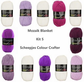 Moza&iuml;ek deken kit 5 Colour crafter Scheepjes