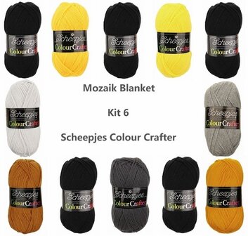 Moza&iuml;ek deken kit 6 Colour crafter Scheepjes