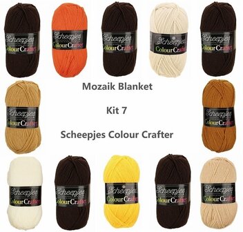 Moza&iuml;ek deken kit 7 Colour crafter Scheepjes