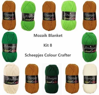 Moza&iuml;ek deken kit 8 Colour crafter Scheepjes