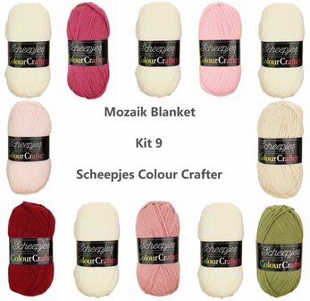 Moza&iuml;ek deken kit 9 Colour crafter Scheepjes