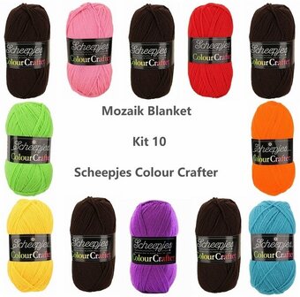 Mozaïek deken kit 10 Colour crafter Scheepjes