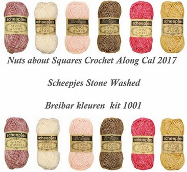 Nuts about Squares Cal 2017 kleur pakket 1001 