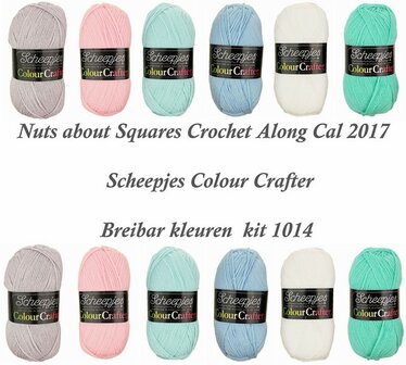 Nuts about Squares Cal 2017  kleuren kit 1014  Scheepjes Colour Crafter