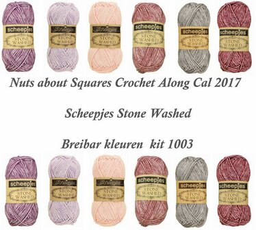 Nuts about Squares Cal 2017 kleur pakket 1003