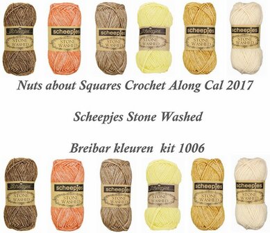 Nuts about Squares Cal 2017 kleur pakket 1006  