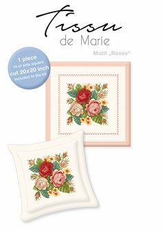 Tissu de Marie borduurpakket motief rozen