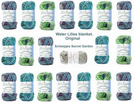 Water Lilies Blanket original kit Secret Garden van Scheepjes