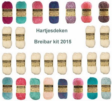 Hartjesdeken Stone Washed Scheepjes Breibar pakket 2015