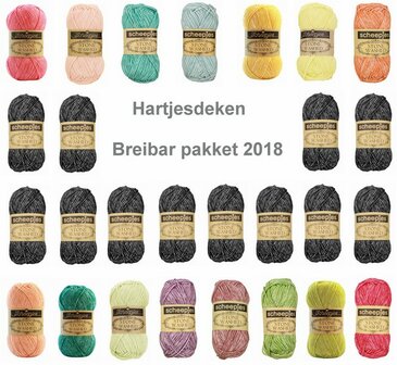 Hartjesdeken Stone Washed Scheepjes Breibar pakket 2018