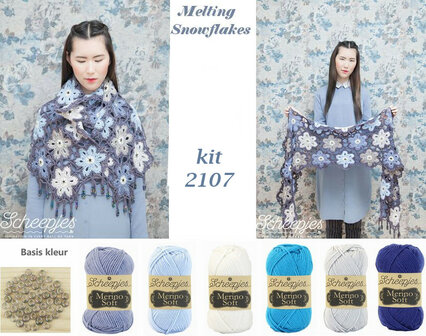 Melting Snowflakes kit 2107. De eerste bol in de rij is de hoofdkleur.