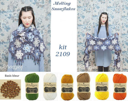 Melting Snowflakes kit 2109. De eerste bol in de rij is de hoofdkleur.