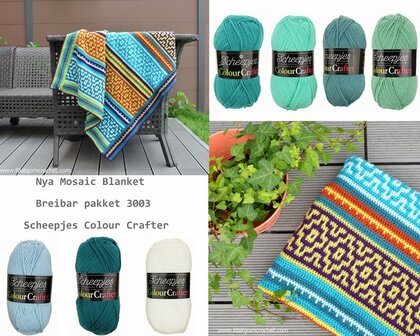 Nya Mosaic Blanket Scheepjes Colour Crafter Breibar haakpakket 3003