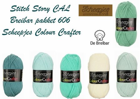Stitch Story CAL Breibar pakket 606 Scheepjes Colour Crafter incl een Scheepjes label.