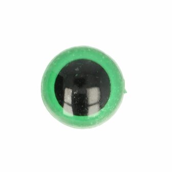 Veiligheidsoogjes tweekleurig Groen- Zwart 15 mm