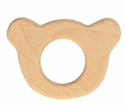 Bijtring beer hout 6,5x4,5cm Opry