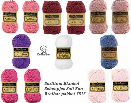 Surftime Blanket van Scheepjes Softfun Breibar pakket 7512