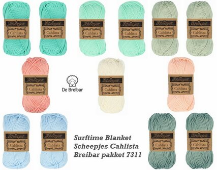 Surftime Blanket van Scheepjes Cahlista Breibar pakket 7311