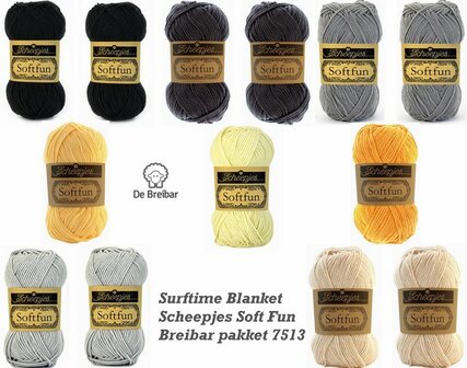 Surftime Blanket van Scheepjes Softfun Breibar pakket 7513