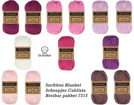 Surftime Blanket van Scheepjes Cahlista Breibar pakket 7312