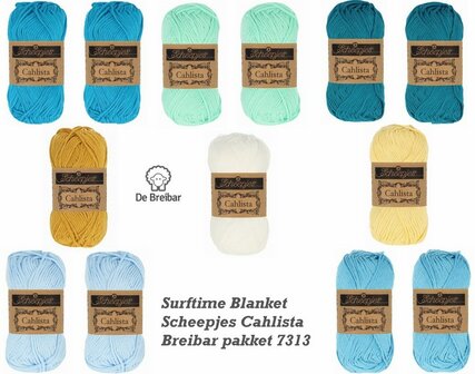 Surftime Blanket van Scheepjes Cahlista Breibar pakket 7313